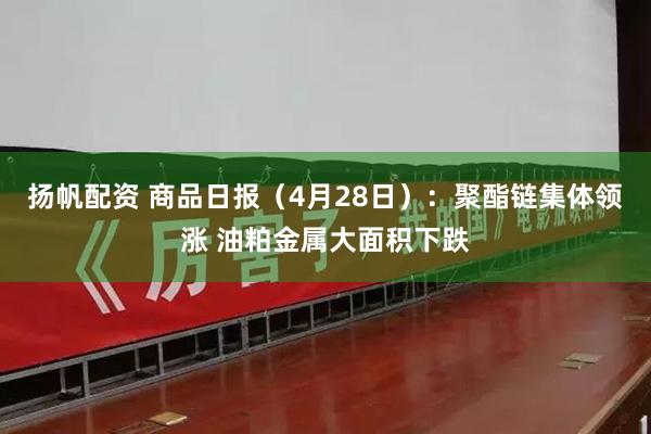 扬帆配资 商品日报（4月28日）：聚酯链集体领涨 油粕金属大面积下跌