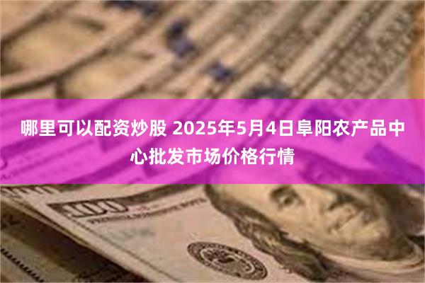 哪里可以配资炒股 2025年5月4日阜阳农产品中心批发市场价格行情