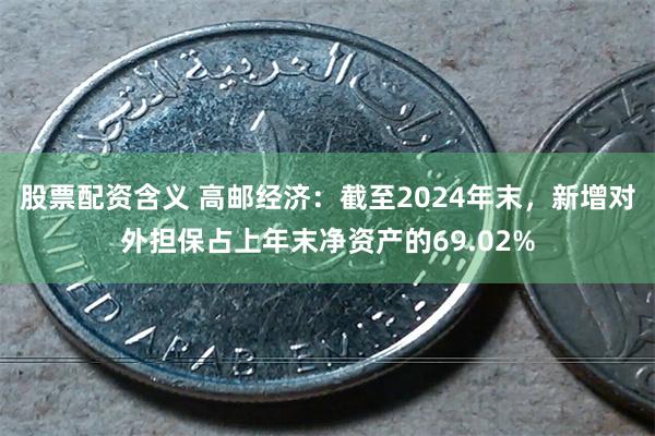 股票配资含义 高邮经济：截至2024年末，新增对外担保占上年末净资产的69.02%