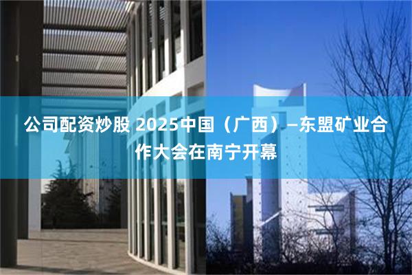 公司配资炒股 2025中国（广西）—东盟矿业合作大会在南宁开幕
