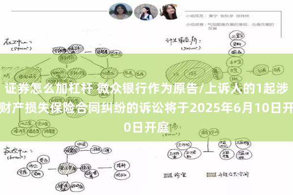 证券怎么加杠杆 微众银行作为原告/上诉人的1起涉及财产损失保险合同纠纷的诉讼将于2025年6月10日开庭