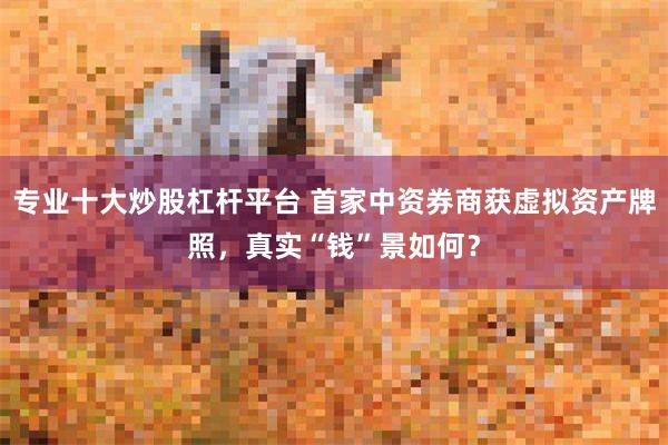 专业十大炒股杠杆平台 首家中资券商获虚拟资产牌照，真实“钱”景如何？